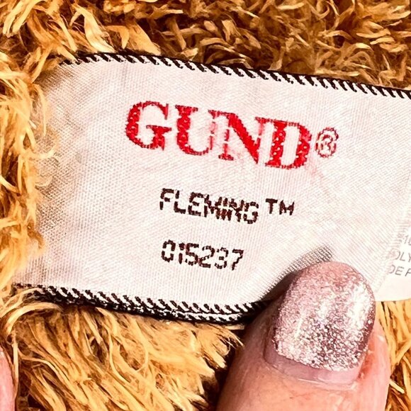 Gund Brown Teddy Bear Beanie Fleming 14" Plush Stuffed Animal 15237 Toy - Picture 11 of 13